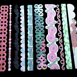 Scrapbook Pink and Green Arts & Crafts Office Borders